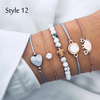 OVAL STONE BRACELET STACK