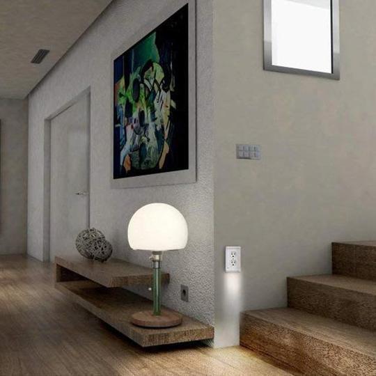 Outlet Wall Plate With LED Night Lights-No Batteries Or Wires
