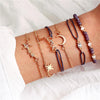 New Boho Stone Beads Charm Bracelets Set For Women