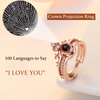 100 Languages "I LOVE YOU"   2in1 Crown Ring