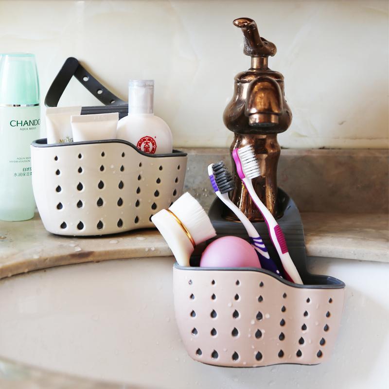 Sink Double Drain Bag Kitchen Gadgets Storage Basket