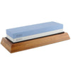 Professional Kitchen Knife Sharpener Stone Double Side White Corundum Whetstone Grindstone Japanese Sharpening Tool Bamboo Base