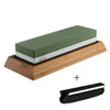 Professional Kitchen Knife Sharpener Stone Double Side White Corundum Whetstone Grindstone Japanese Sharpening Tool Bamboo Base