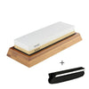 Professional Kitchen Knife Sharpener Stone Double Side White Corundum Whetstone Grindstone Japanese Sharpening Tool Bamboo Base