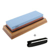 Professional Kitchen Knife Sharpener Stone Double Side White Corundum Whetstone Grindstone Japanese Sharpening Tool Bamboo Base