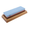 Professional Kitchen Knife Sharpener Stone Double Side White Corundum Whetstone Grindstone Japanese Sharpening Tool Bamboo Base