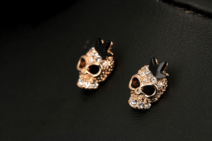 Crystal Skull Earrings