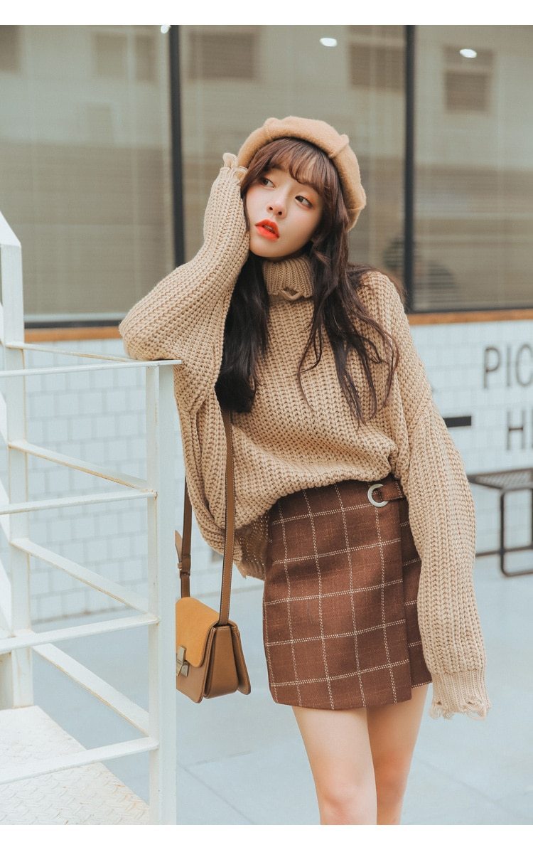 2019 Women Autumn Winter Harajuku Thickened Woolen