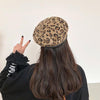 Autumn Winter Women's Leopard Retro Woolen Fashion