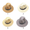 Men Unisex Summer Beach Straw Sun Hat Ethnic Vintage