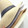 Men Unisex Summer Beach Straw Sun Hat Ethnic Vintage