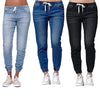 Brand  New  Women's Casual Solid Denim Pants