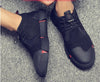 NEW Brand High quality all Black Men's leather casual shoes