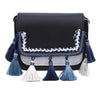 Fashion Women PU Leather Handbag Tassel Shoulder Bag