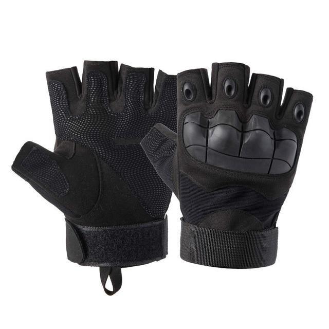 Military Army Tactical Gloves Men's Hard Knuckle Fingerless