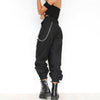 Hip Hop Women's Pencil Trousers Solid Punk