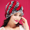 Women real Rabbit fur Hat for female