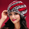 Women real Rabbit fur Hat for female