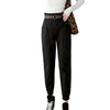 CALOFE Black High Waist Cargo Pants Women Pockets