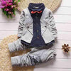 BABY BOYS CLOTHING SETS COTTON LONG SLEEVE BOWTIE SHIRTS