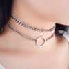 Double Layer O-ring Choker Necklace