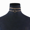 Double Layer O-ring Choker Necklace