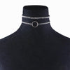 Double Layer O-ring Choker Necklace