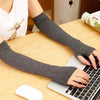 Fashion Women Lady Knitted Long Fingerless