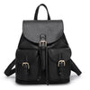 DIDA BEAR Women Leather Backpack Black Bolsas