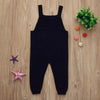 Spring Children Kids Candy Color Bib Harem Pants 1-5Yrs Boys Girls Pocket Knitted Overalls Jumpsuits Baby Clothing