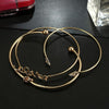 4pcs/1set Gold Color Cactus Letter Knot Bracelet Bohemian