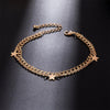 Double Layer Star Pendant Leg Bracelet Anklet Foot