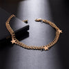 Double Layer Star Pendant Leg Bracelet Anklet Foot