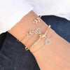 4pcs/Set Fashion Bohemia Leaf Knot Hand Cuff Link Chain Charm