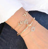 4pcs/Set Fashion Bohemia Leaf Knot Hand Cuff Link Chain Charm