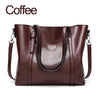 Luxury Oil Waxed Leather Tote Handbag