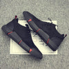 NEW Brand High quality all Black Men's leather casual shoes