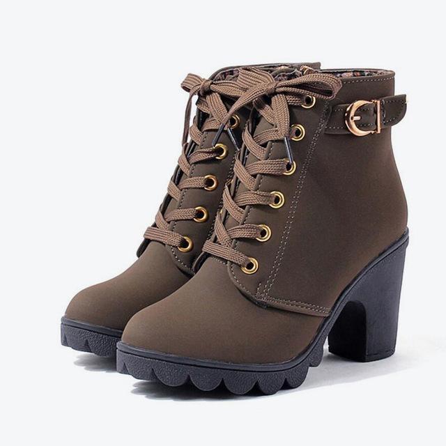 Thick Heel Short Boot Ladies Casual