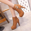 winter  boots  ultra high heel women's shoes