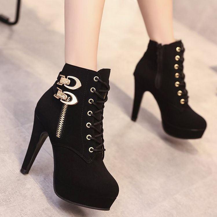 winter  boots  ultra high heel women's shoes