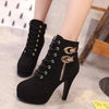 winter  boots  ultra high heel women's shoes