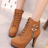 winter  boots  ultra high heel women's shoes