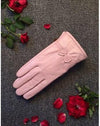 2019 women's genuine leather gloves red sheepskin gloves