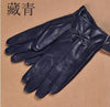 2019 women's genuine leather gloves red sheepskin gloves