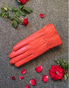 2019 women's genuine leather gloves red sheepskin gloves