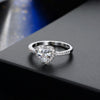 Fashion Crystal Heart Shaped Wedding Ring