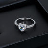 Fashion Crystal Heart Shaped Wedding Ring