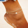 Double Layer Star Pendant Leg Bracelet Anklet Foot