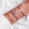 New Boho Stone Beads Charm Bracelets Set For Women