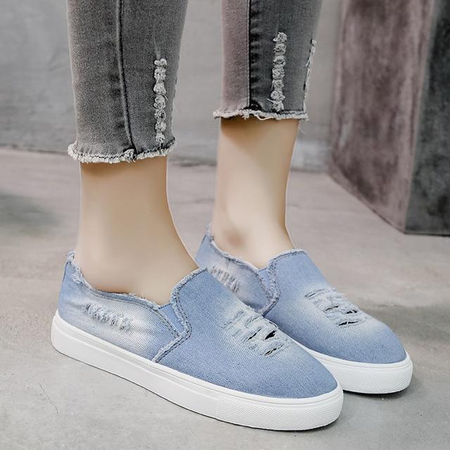 Women Denim All Season Casual Loafers